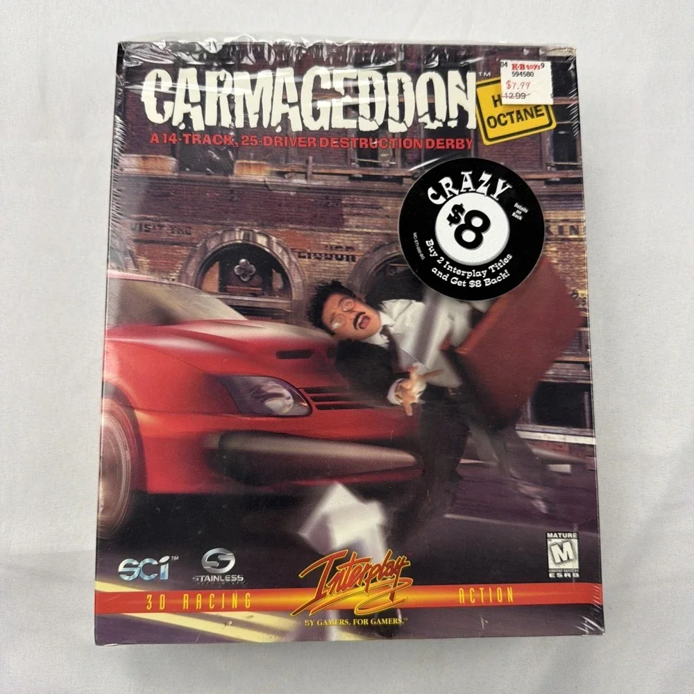 Carmageddon: High Octane for Big Box PC, Vintage 1998 RARE